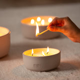 Vela Decoración Cerámica BLANCO