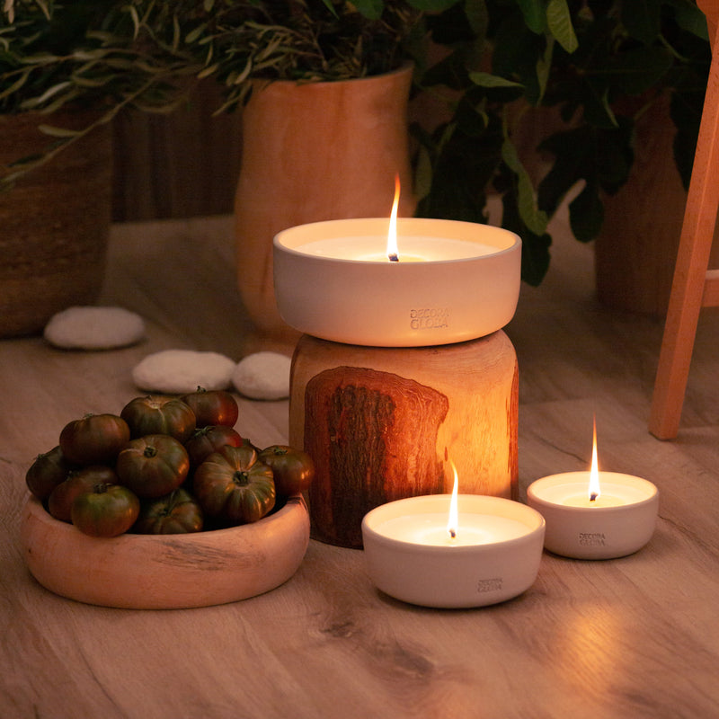 Vela Decoración Cerámica BLANCO EXTERIOR 17 ambiente