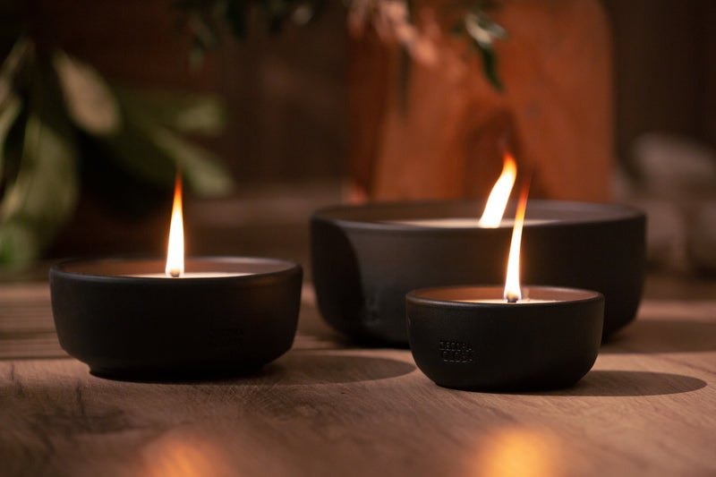 Vela Decoración Cerámica NEGRO EXTERIOR 17 ambiente